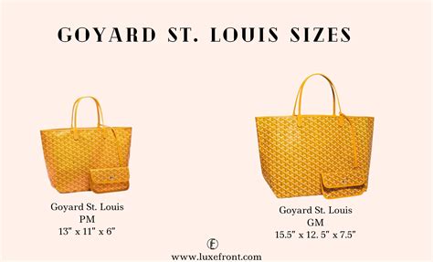 goyard st louis tote gm price 2018|Goyard st louis size comparison.